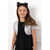 BlackButterfly Niñas Satín Corto Manga Torera Chaquetilla (Plata, 5-6 años)