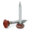Low Profile Mechanical Galvanized Roofing Screws Red Finish - #10