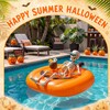 Chalyna Summer Halloween Pumpkin Pool Float Decorations 35.43x31.5x7.87inch Large Inflatable
