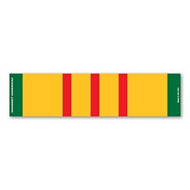 Vietnam War Service Mini Ribbon Bar Magnet by Magnet America is 1.25" x 5" Made for Vehicles and Refrigerators