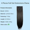CAISHA XXL 24" 4 pcs Full Head Set Clip in