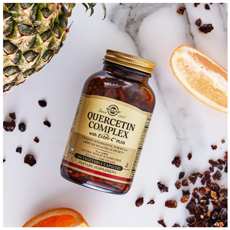 Solgar Quercetin Complex with Ester-C Plus, 100 Vegetable Capsules