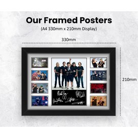 AllStarMedia ACDC Limited Edition Collage Poster Print, A4 or A3 Sizes, Premium Glossy Paper, High Resolution, Framed or Unframed (Unframed, A4 (12x8-30x20cm))