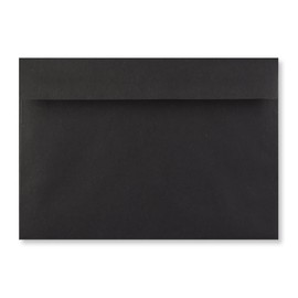 C6 Coloured Envelopes for A6 Greeting Cards Wedding Invitations & Crafts (114x162mm) Pack of 100 (Black Peel & Seal)