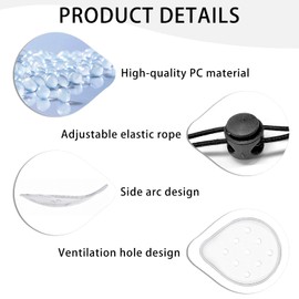 2PCS Eye Patches for Adults/Kids, Eye Shield, 9 Hole Protective Plastic Eye Shield with Adjustable Strap, for Eye Surgery Covering Breathable After Surgery and Eye Protection