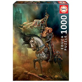 Educa - Joan of Arc - 1000 Piece Jigsaw Puzzle - Puzzle Glue Included - Completed Image Measures 26.8" x 18.9" - Ages 14+ (19260)