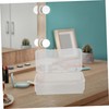 ORFOFE 2pcs Storage Box Set Transparent Organizer with Lid for