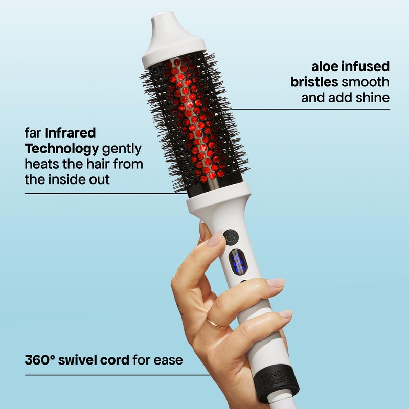 BONDIBOOST Infrared Thermal Brush, Heated Thermal Round Brush for Smooth