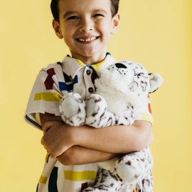 The Petting Zoo Snow Leopard Stuffed Animal Plushie, Gifts for Kids, Earth Keeperz Wildlife Animals, Zoologee Snow Leopard Plush Toy, 12 inches