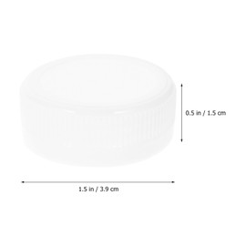 Luxshiny 100pcs White Plastic Bottle Caps Bottle Lids for Crafts DIY Children Intelligence Development Kindergarten Stickes 39mm