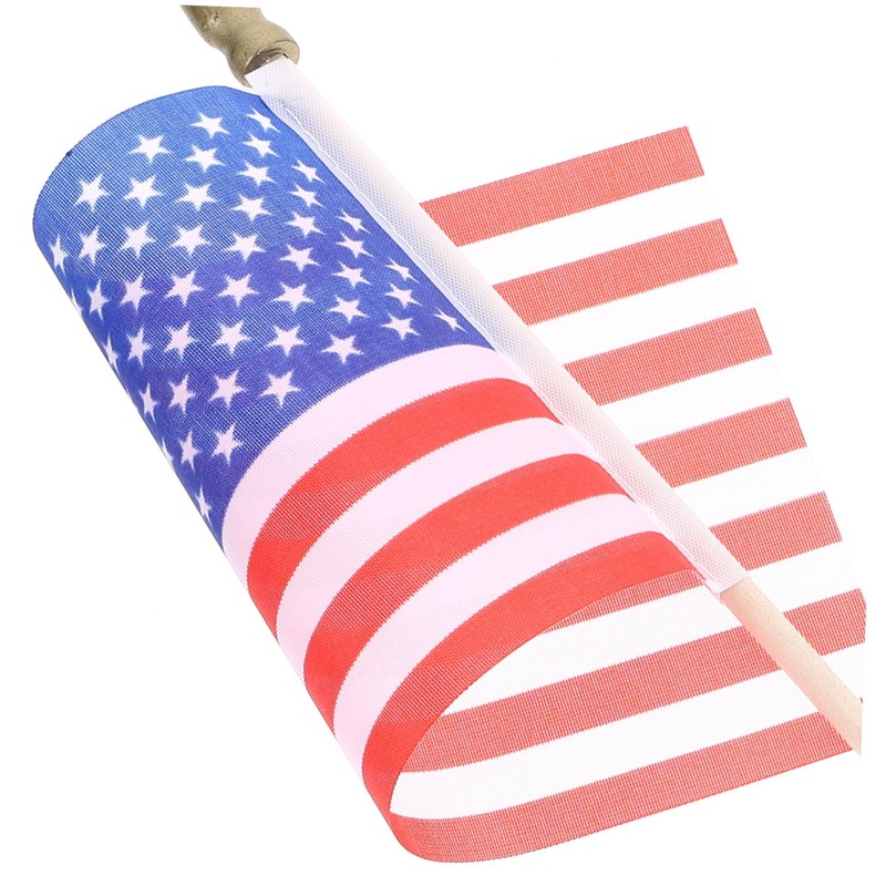 FUNOMOCYA American Flag Stick 40 Mini Flags Handheld for 4th