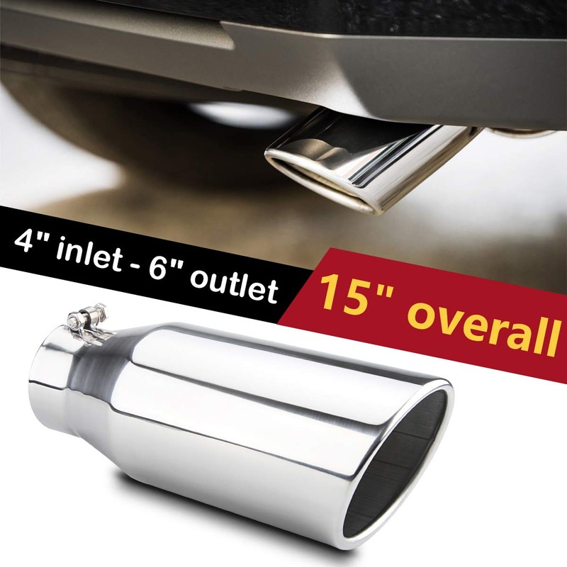 LCGP Bolt On Diesel Exhaust Tip 4", 6" outlet 15"