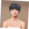 WOONEKY Sequin Shower Hair Cap for Women Multi-use Bath Hat