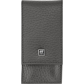 ZWILLING 3 Piece Cowhide Leather Manicure Set with Press Stud and Nail Clippers Anthracite