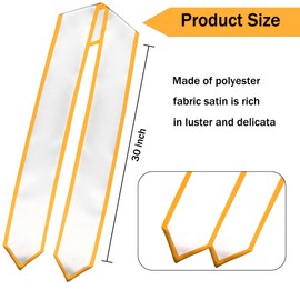 Lxzyu Graduation Stole Class of 2026,Stoles for Graduation 2026 Unisex Adult, 70" long Graduation Sash in Color White Stole with Royal Blue Trim