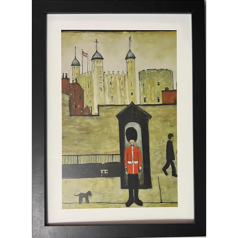Greetingles Lowry-Style Framed Print. Beautiful Black Ash Frame (Lowry, PT