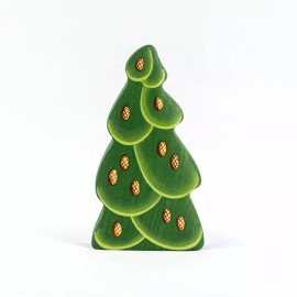 Handmade Waldorf Wooden Large Christmas Tree with Pinecones