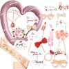 JORUN Hen Party Photo Booth Props Rose Gold Party Accessories