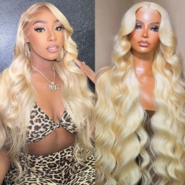 BABOSHOW Body Wave Lace Front Wigs Human Hair 250% Density Blonde Wig Human Hair 613 13x6 Lace Front Wig Human Hair 24 Inch HD Transparent Lace Wigs Human Hair Pre Plucked