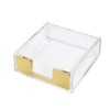 MultiBey Clear Gold Acrylic Sticky Note Pad Holder for Desk,