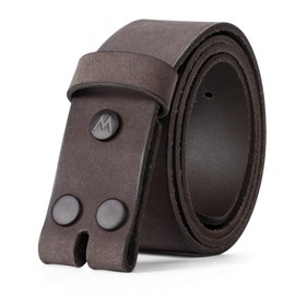 Wrangler Men's Leather Belt without Buckle, 38mm Casual Wait Belt Strap for Jeans, Gift for Men, Brown, 42 (waist 39-40)