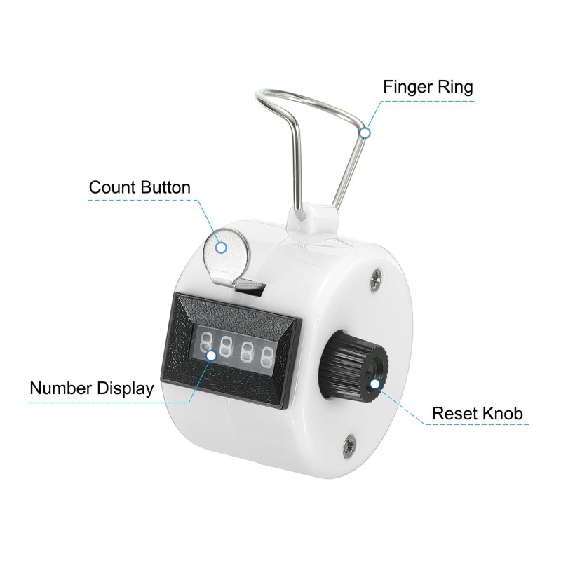 PATIKIL Clicker Counter, 12 Pcs 4 Digit Mechanical Handheld Tally