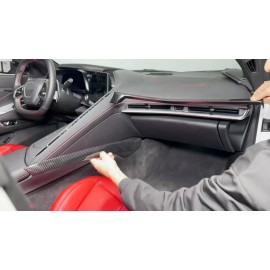 Ynei ABS Carbon Fiber Console Passend Side Panel Trim Fit For Corvette C8 2020-23