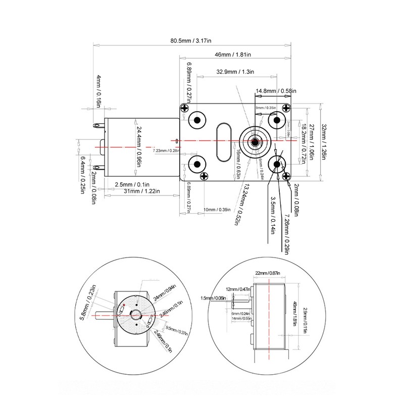 Speed Reduction Motor Self Locking Wear Resistant 4632‑370 Worm Gear