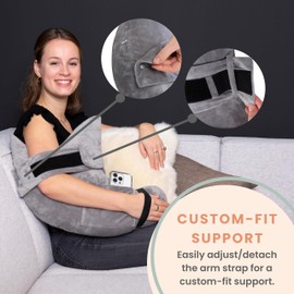 MOYOAMA Post Shoulder Surgery Pillow with Pocket- Rotator Cuff Pillows for Sleeping, After Shoulder Surgery Must Haves, Rotator Cuff Sleeping Pillow, Rotator Cuff Surgery Recovery Accessories