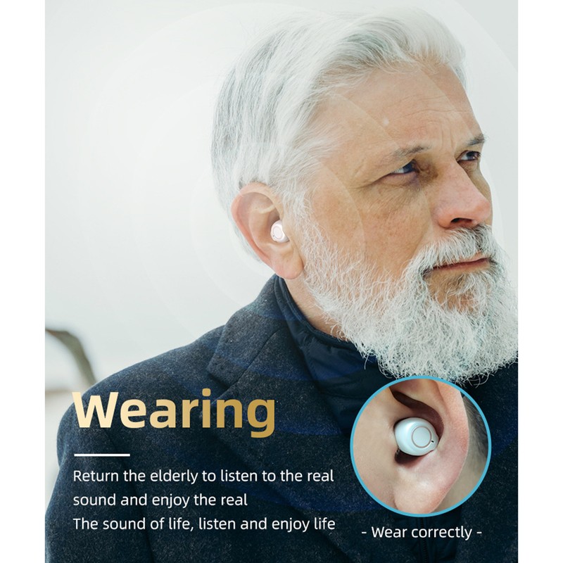 1 Pair Ear Canal Magnetic Charging Hearing Aids Intelligent Noise