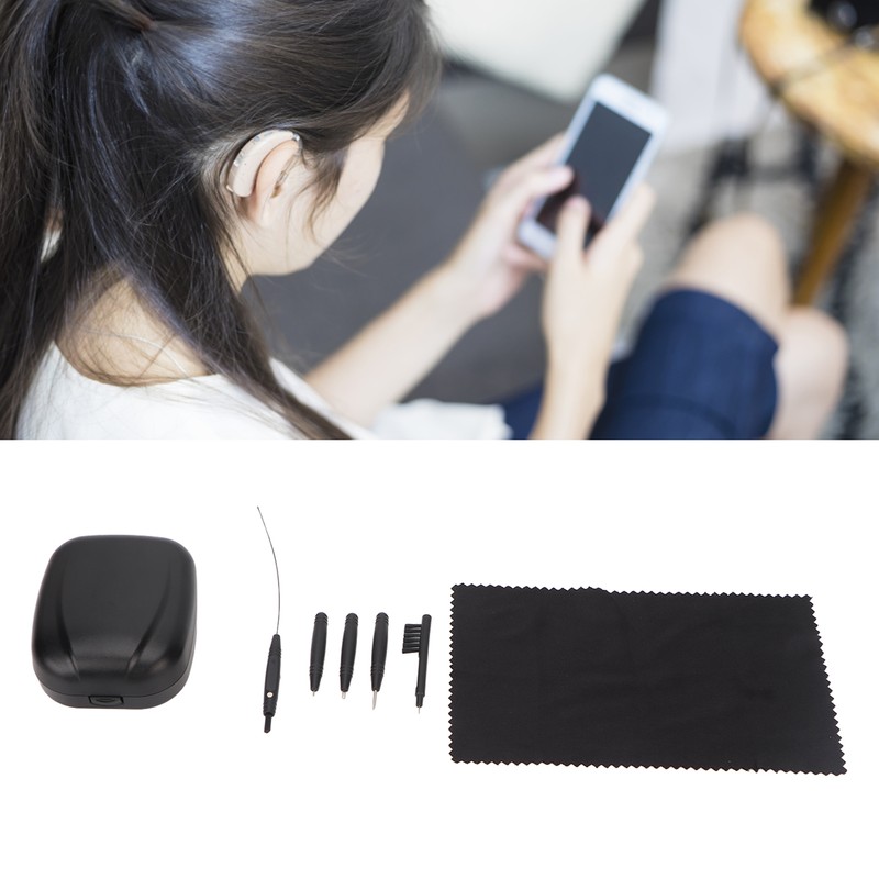 8pcs Hearing Amplifier Cleaning Kit Portable Hearing Amplifier Cleaning Tool