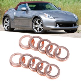 Oil Drain Plug Crush Gaskets,10Pcs Metal Oil Drain Plug Crush Washer Gaskets 11026JA00A Fit for Nissan 2010-2011