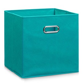 Zeller 14118 Storage box, petrolblue, non-woven, approx. 32 x 32 x 32 cm