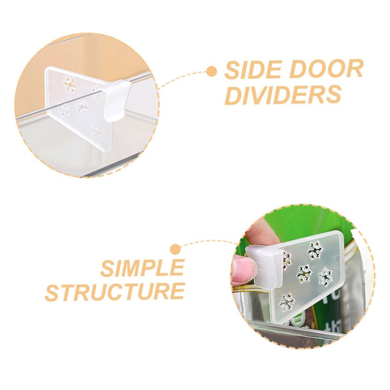 COHEALI 3sets Fridge Dividers Refrigerator Side Door Organizers Durable Storage