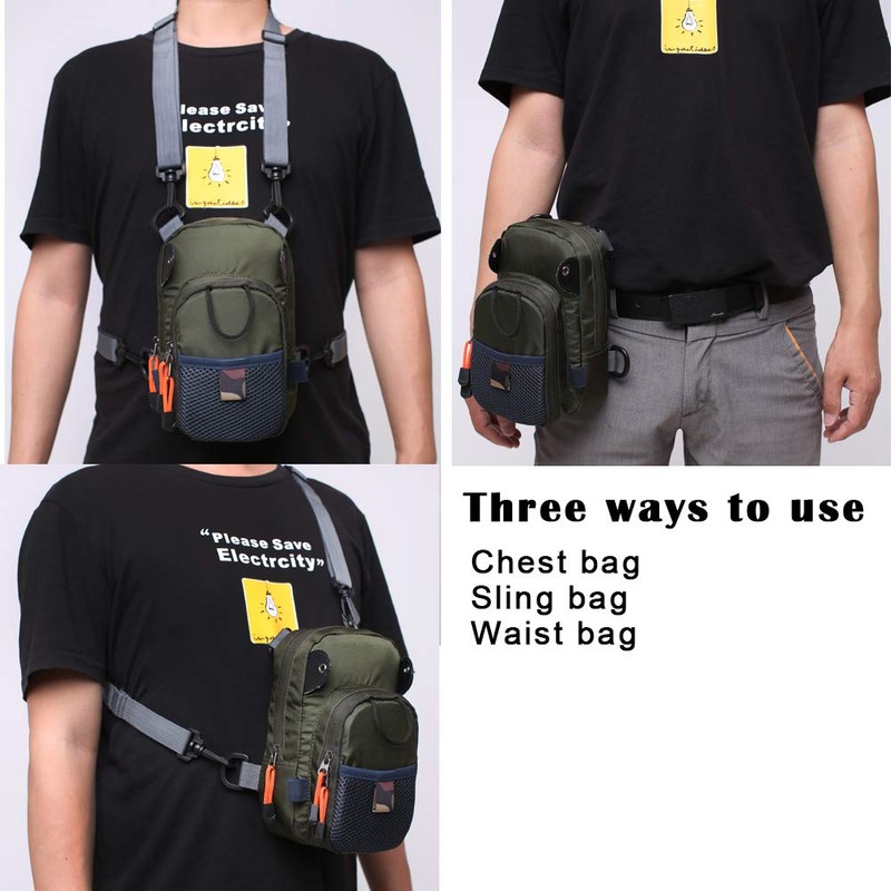 Kylebooker Fly Fishing Chest Pack Lightweight Tackle Storage Pouch Waist