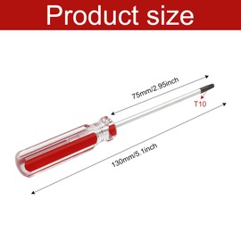 Kyuionty T10 Torx Screwdriver, 75mm(3 Inch) Long Magnetic Tip Torx Screwdriver, 6 Point Star Screwdriver
