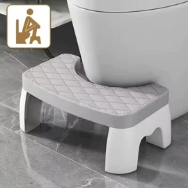 Stable Non-Slip Bathroom Potty Step Stool - Ergonomic Posture Toilet Stool