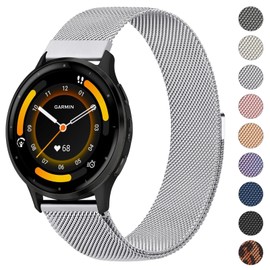 Oumida für Garmin Venu 2 Armband/Venu 3 / Garmin Vivoactive 4 45mm Armbänder Damen Herren, 22mm Metall Uhrenarmband Edelstahl Mesh mit Magnet Ersatzarmband für Garmin Forerunner 255/265/745/255 Music
