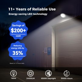 AIKVSXER LED Barn Light 160W Dusk to Dawn LED Outdoor Area Security Light with Photocell 24000LM IP66 Waterproof 6500K Daylight for Yard Street Farm Garden Garage 6 Pack