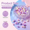 PandaHall 190pcs Matte Acrylic Beads 8mm Purple Round Loose Beads