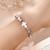 Christian Gifts First Communion Bracelets for Women Cross Bracelet Natural