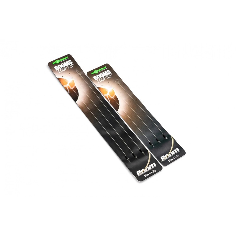 Korda Booms Loop 7.5 Inch - Pre-Tied Fluorocarbon Hook Links