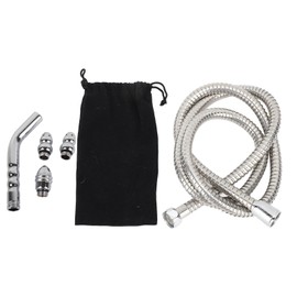 Shower Enema System Bathroom Handheld Aluminum Bent Enema Shower Colonic Douche System Cleaner Shower Douche Enema Kit With Hose