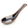 Japanese Black Tenmoku Glazed Ceramic Ramen & Soup Spoon