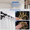 Glarks 40Pcs 1.2Inch Black Curtain Rings with Eyelet, Rustproof Metal