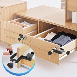 Aswalling 2Pcs Drawer Front Mounting Clips,Cabinet Drawer Installation Clamps Hardware Jig Cabinet Drawer Jig for Woodworking Tool