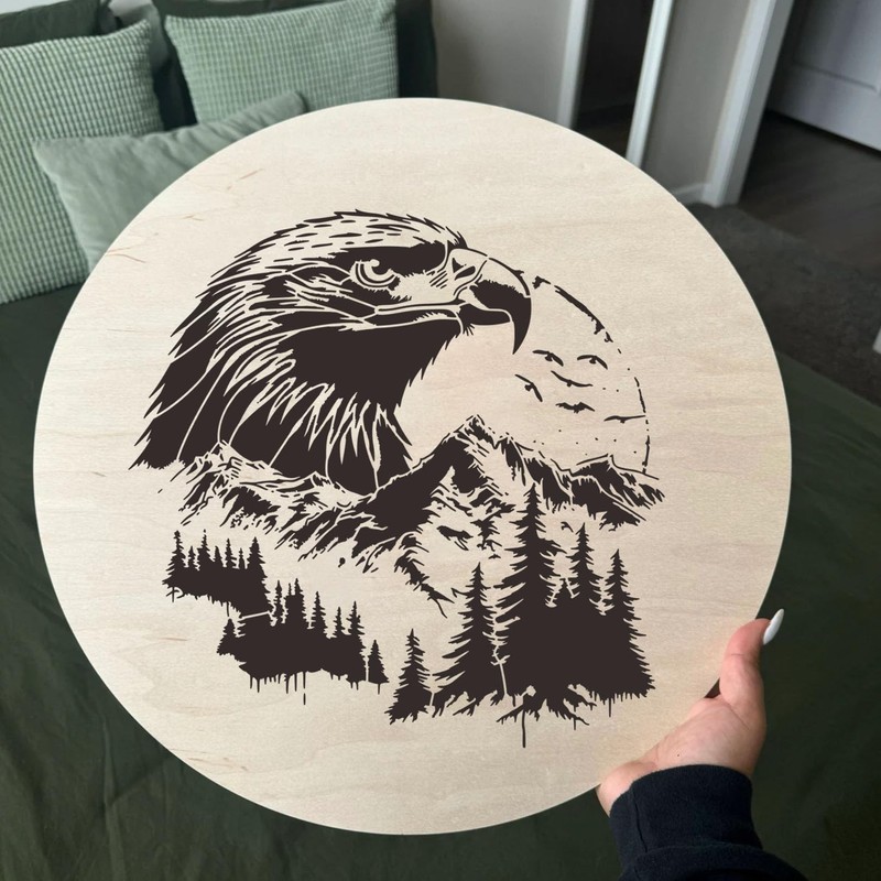 Animal Wood Burning Stencils for Painting 12” Deer Eagle Stencil