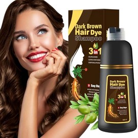 MAIAM Champú para teñir el cabello/ Tintes Para El Cabello-Champú para teñir el cabello para mujeres-Cobertura de canas-Coloración instantánea con ingredientes herbales suaves-Larga duración-Sin amoníaco 500ML cafe