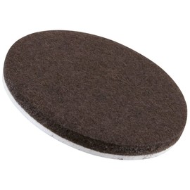 softtouch 2 1/2" Round Heavy Duty Self Stick Felt Furniture Pads to Protect Hardwood Floors from Scratches, 2-1/2 Inch, Brown, 4 Count