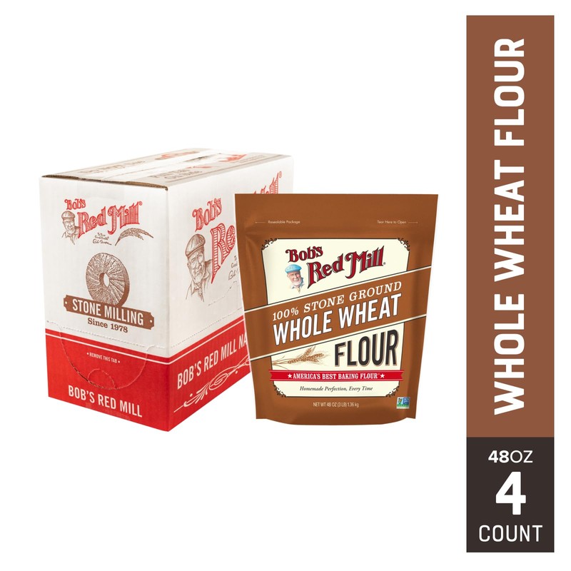 Bob's Red Mill Whole Wheat Flour, 3 Pound (Pack of